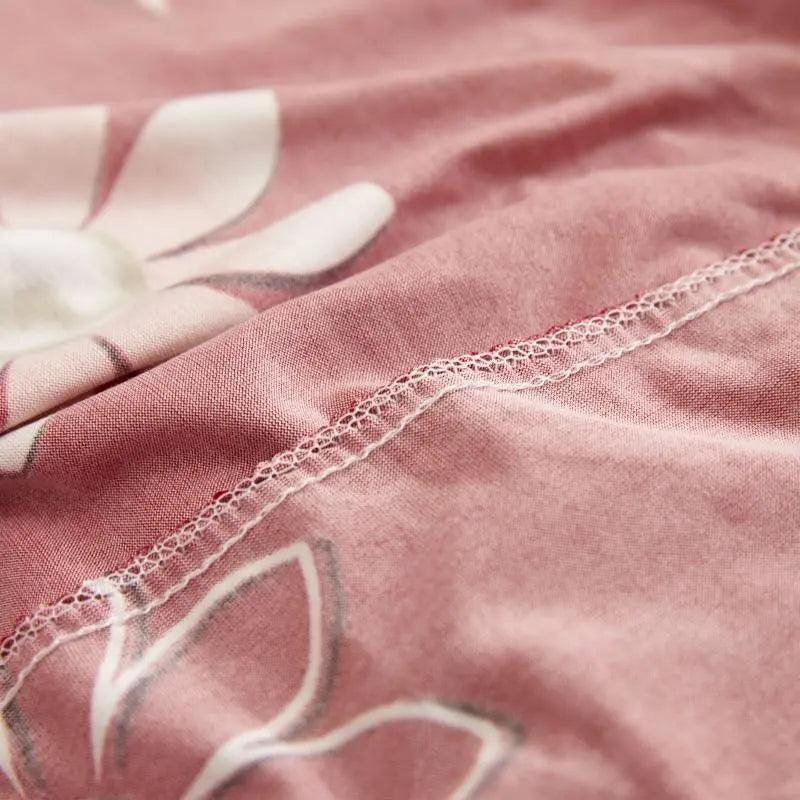 Luxton Home Elastic Stretchable Printed Fully Covered Sofa Slipcover, DAISY - Red with Flower Printed