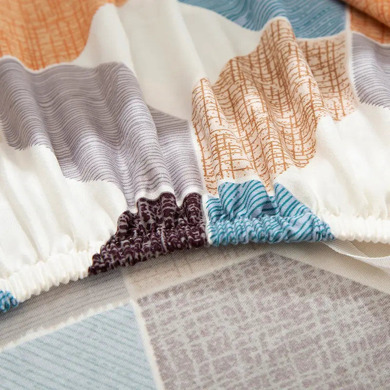 Luxton Home Elastic Stretchable Printed Fully Covered Sofa Slipcover, MAGIC WEAVE - Multicolor