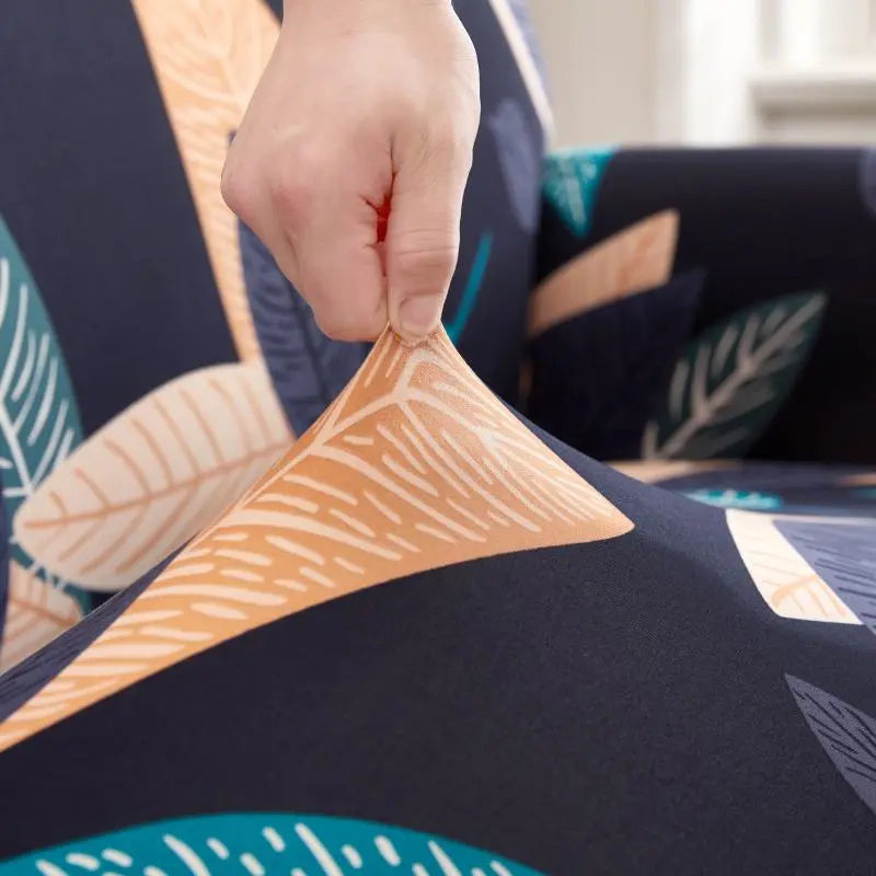 Luxton Home Elastic Stretchable Printed Fully Covered Sofa Slipcover, PLACID - Multicolor