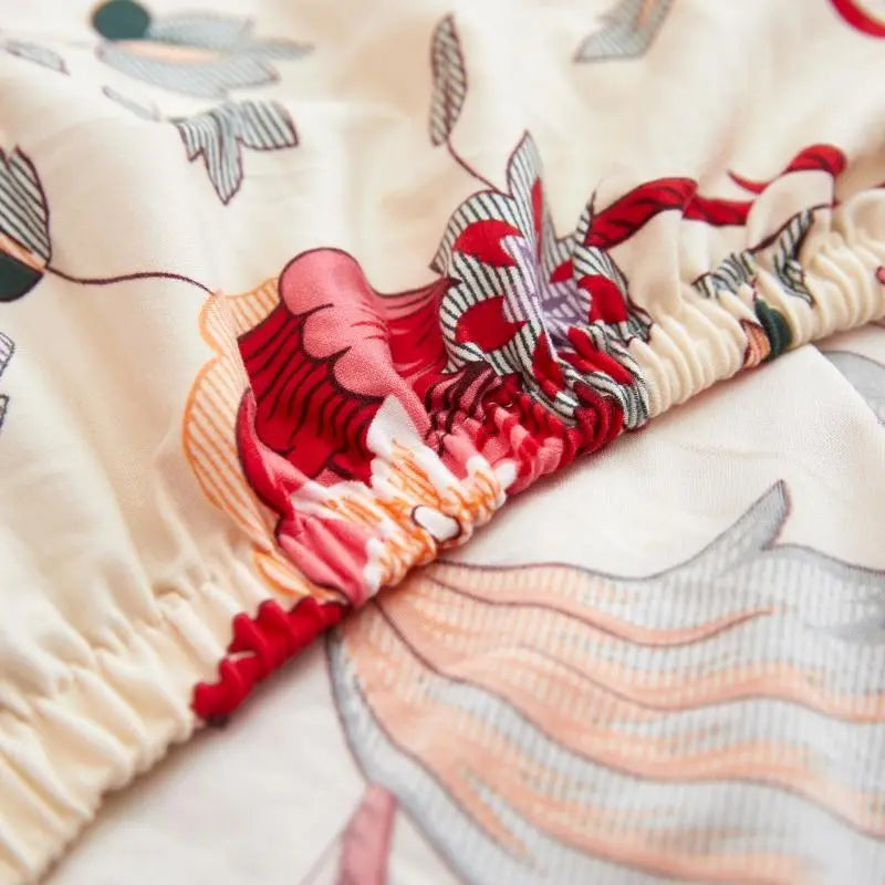 Luxton Home Elastic Stretchable Printed Fully Covered Sofa Slipcover, BLOOM - Flower Printed