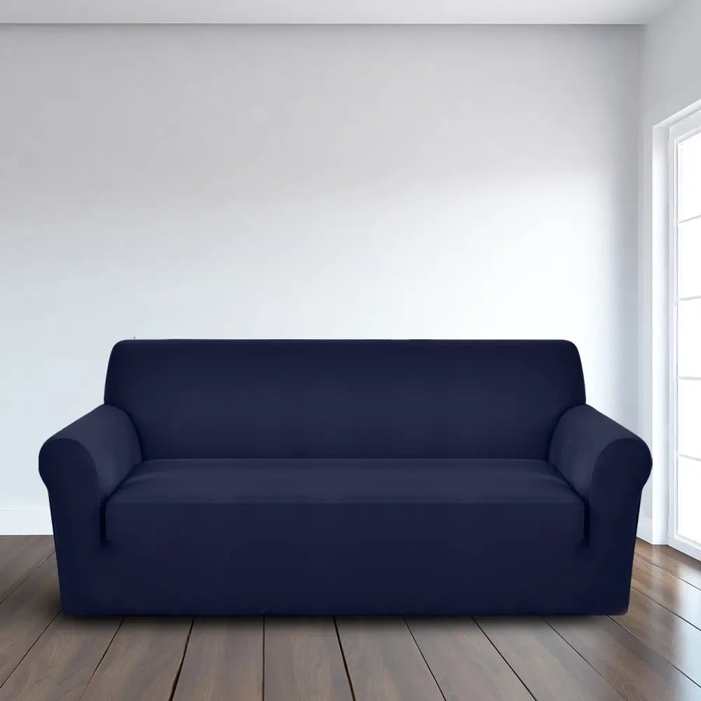 LUXTON HOME Universal Elastic Sofa Cover Stretchable Slipcover for Any Type of Sofa or Couch, Color-Navy Blue.