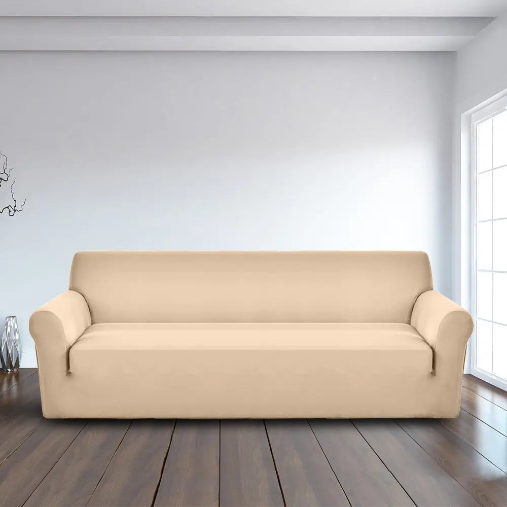 LUXTON HOME Universal Elastic Sofa Cover Stretchable Slipcover for Any Type of Sofa or Couch, Color-Beige.