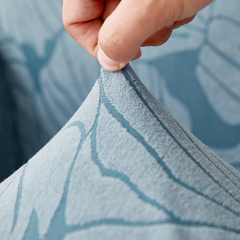 LUXTON HOME Designer Sofa Cover with Skirt Stretchable Elastic Universal Polyester & Spandex Blend Sofa Cover 3 Seater, 2 Seater and 1 Seater Durable & Easy Maintenance (Chocolate, Four Seater)