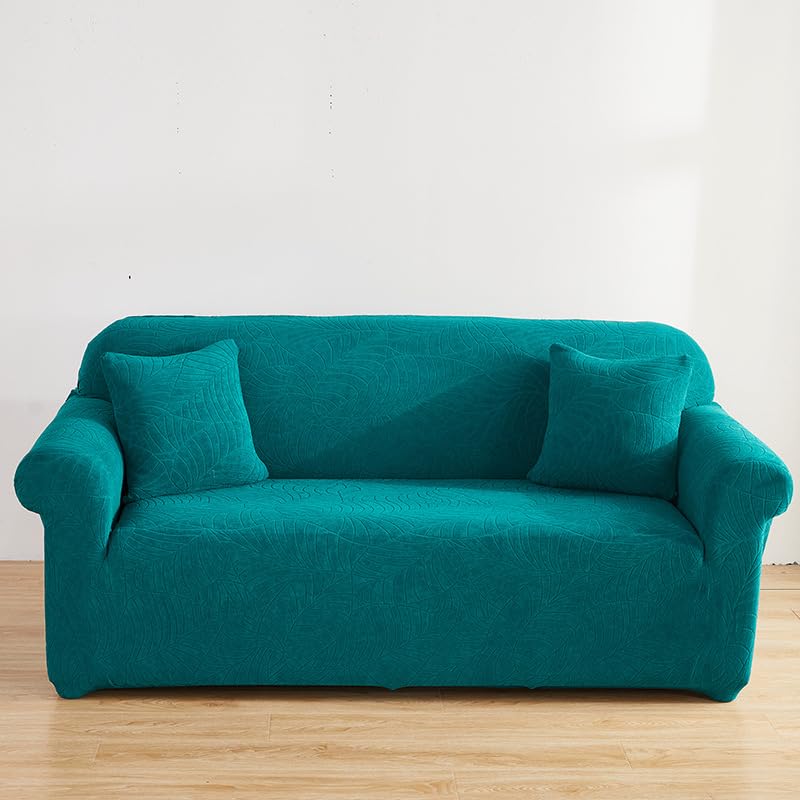 LUXTON HOME Designer Sofa Cover with Stretchable Elastic Universal Polyester & Spandex Blend Sofa Cover 3 Seater, 2 Seater and 1 Seater Durable & Easy Maintenance (Grey, Three Seater)