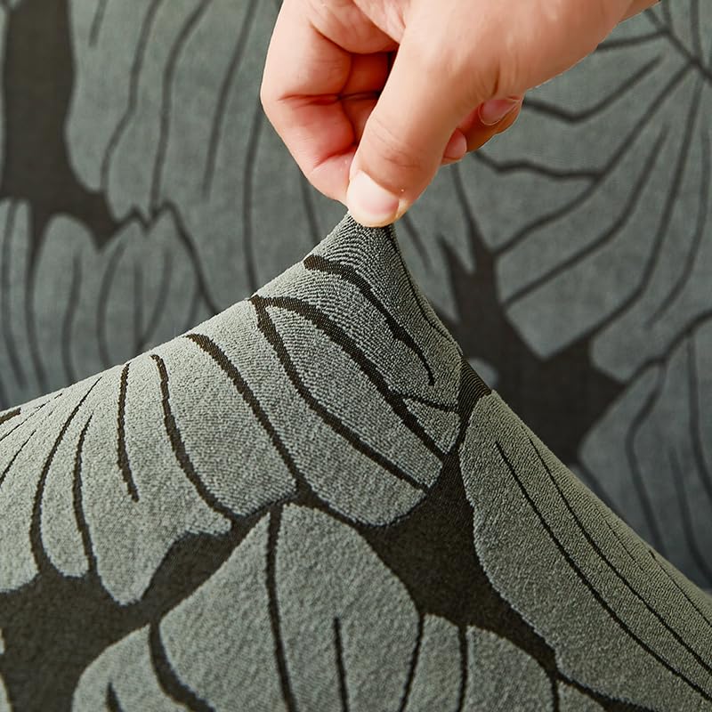 LUXTON HOME Designer Sofa Cover with Skirt Stretchable Elastic Universal Polyester & Spandex Blend Sofa Cover 3 Seater, 2 Seater and 1 Seater Durable & Easy Maintenance (Chocolate, Four Seater)