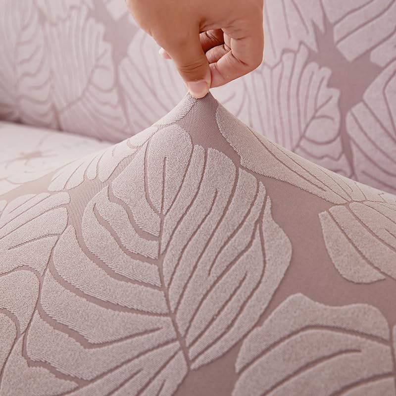 LUXTON HOME Designer Sofa Cover with Skirt Stretchable Elastic Universal Polyester & Spandex Blend Sofa Cover 3 Seater, 2 Seater and 1 Seater Durable & Easy Maintenance (Chocolate, Four Seater)