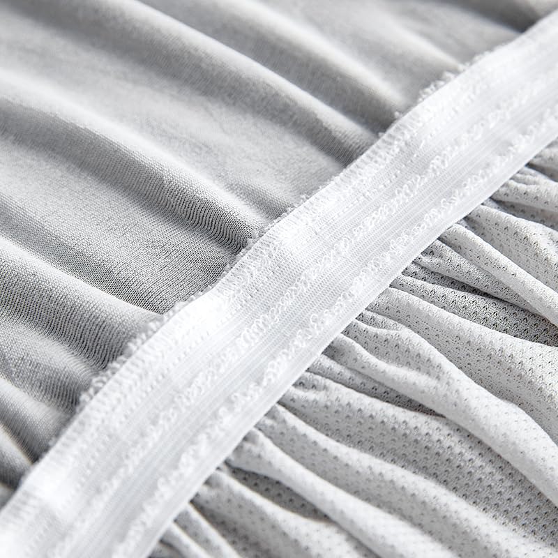 Luxton Home Universal Designer Sofa Cover for Any Type of Sofa or Couch, Stretchable 3 Seater and Single Seater, Washable Spandex Jacquard Fabric (Beige, Single Seater)