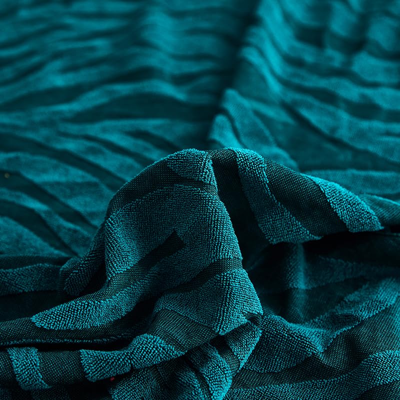 Luxton Home Universal Designer Sofa Cover for Any Type of Sofa or Couch, Stretchable 3 Seater and Single Seater, Washable Spandex Jacquard Fabric (Beige, Single Seater)