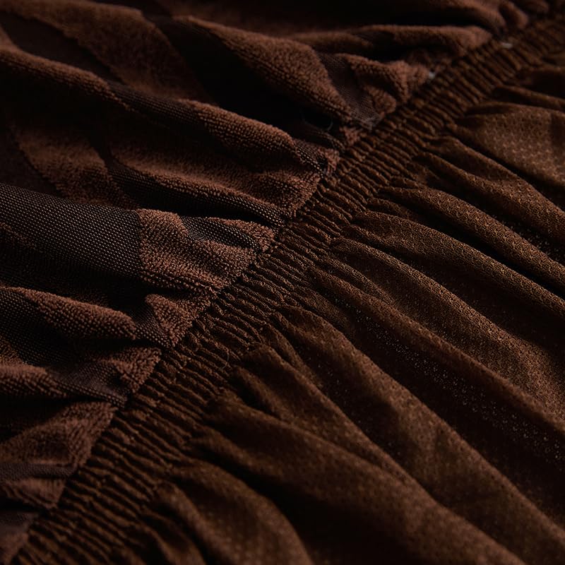 Luxton Home Universal Designer Sofa Cover for Any Type of Sofa or Couch, Stretchable 3 Seater and Single Seater, Washable Spandex Jacquard Fabric (Beige, Single Seater)