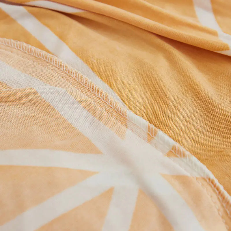 Luxton Home Elastic Stretchable Printed Fully Covered Sofa Slipcover, SUNSHINE - Yellow