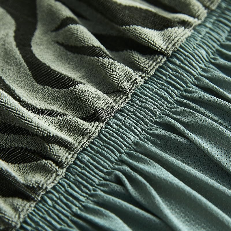 Luxton Home Universal Designer Sofa Cover for Any Type of Sofa or Couch, Stretchable 3 Seater and Single Seater, Washable Spandex Jacquard Fabric (Beige, Single Seater)