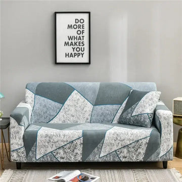 Luxton Home Elastic Stretchable Printed Fully Covered Sofa Slipcover, OPAL