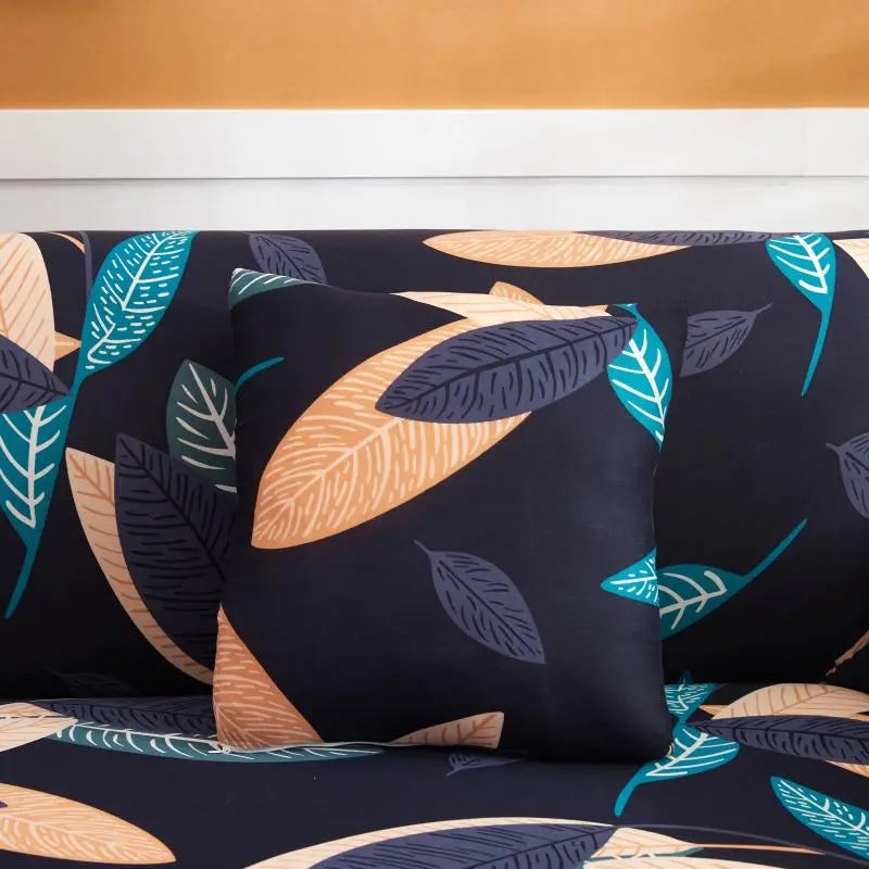 Luxton Home Elastic Stretchable Printed Fully Covered Sofa Slipcover, PLACID - Multicolor