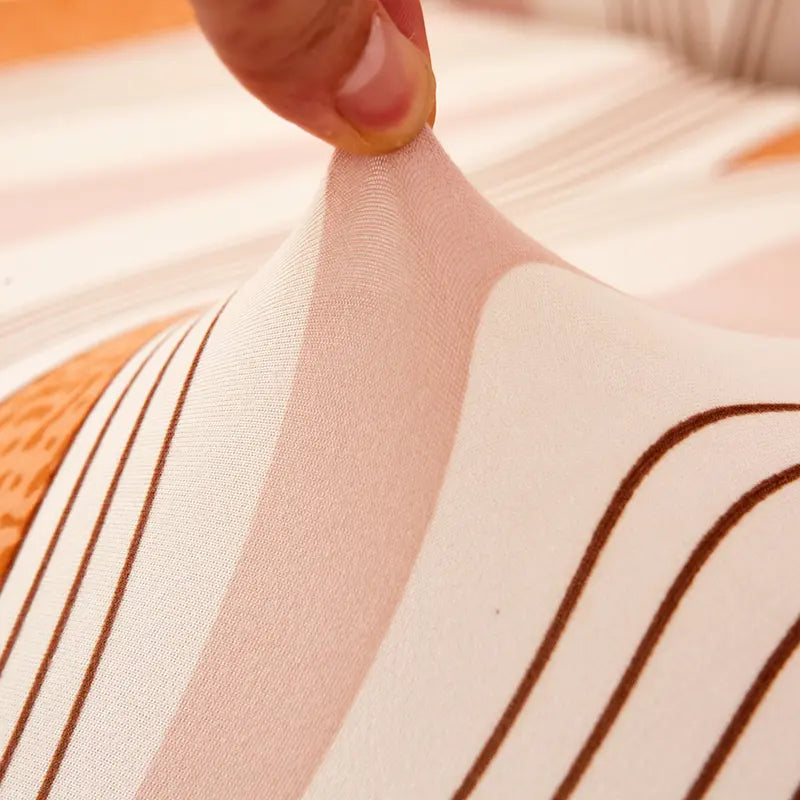 Luxton Home Elastic Stretchable Printed Fully Covered Sofa Slipcover, FLAMES