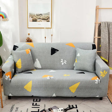 Luxton Home Elastic Stretchable Printed Fully Covered Sofa Slipcover, SPANGLE - Gray