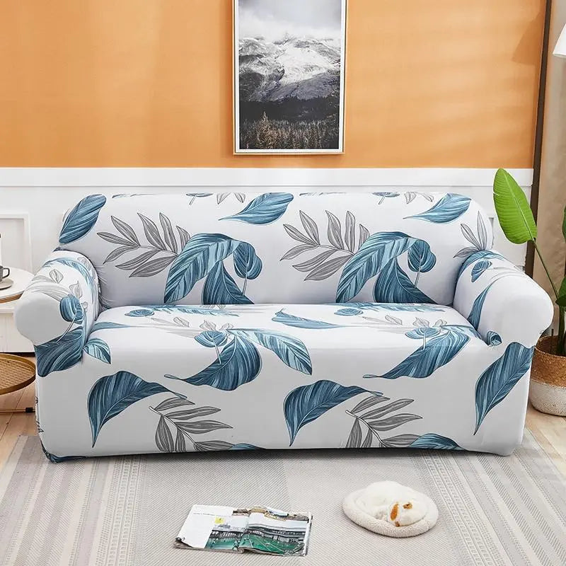 Luxton Home Elastic Stretchable Printed Fully Covered Sofa Slipcover, TROPICAL
