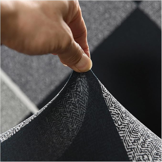 Luxton Home Elastic Stretchable Printed Fully Covered Sofa Slipcover, CHECKS