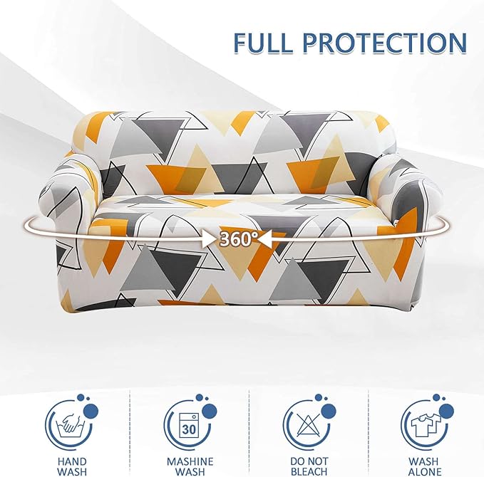 Luxton Home Elastic Stretchable Printed Fully Covered Sofa Slipcover, DELTA