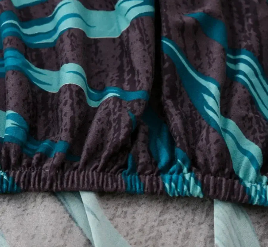 Luxton Home Elastic Stretchable Printed Fully Covered Sofa Slipcover, HIBISCUS