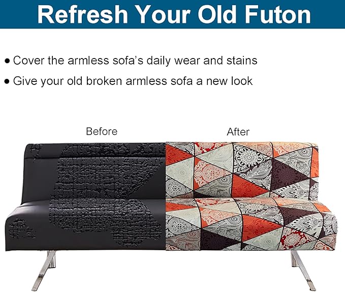 Luxton Home Elastic Stretchable Printed Fully Covered Sofa Slipcover, KARMA