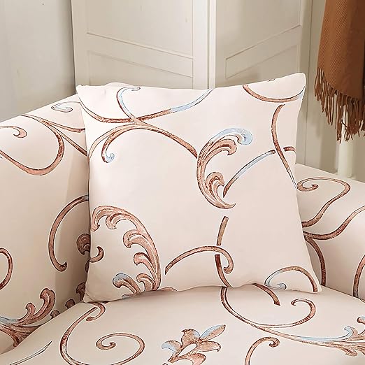 Luxton Home Elastic Stretchable Printed Fully Covered Sofa Slipcover, MOTIF