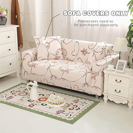 Luxton Home Elastic Stretchable Printed Fully Covered Sofa Slipcover, MOTIF