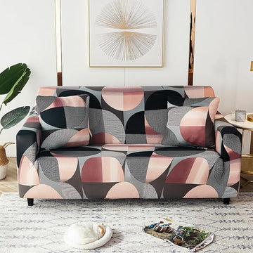 Luxton Home Elastic Stretchable Printed Fully Covered Sofa Slipcover, SURREAL