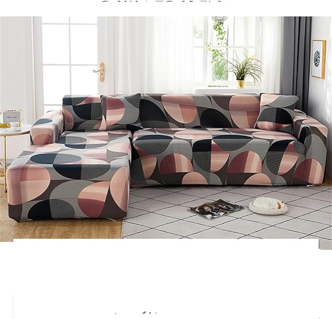 Luxton Home Elastic Stretchable Printed Fully Covered Sofa Slipcover, SURREAL