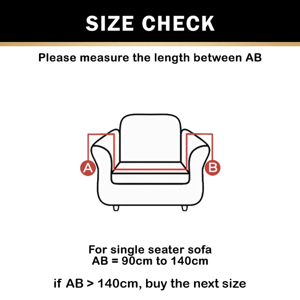 Luxton Home Elastic Stretchable Printed Fully Covered Sofa Slipcover, ONYX - White and Black