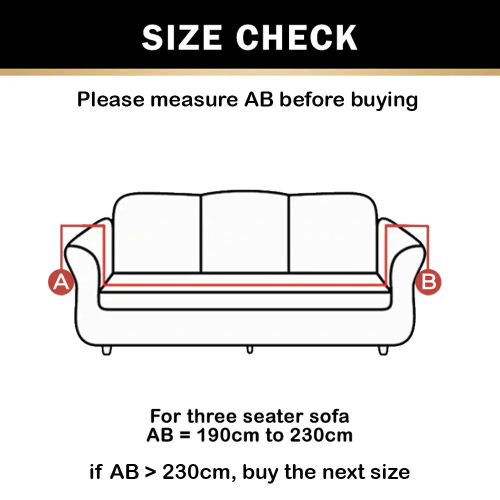 Luxton Home Elastic Stretchable Printed Fully Covered Sofa Slipcover, ONYX - White and Black