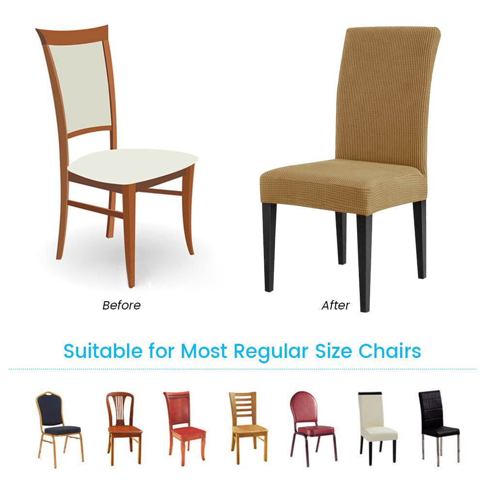 Luxton Home Chair Covers for Dining Room Chairs, Removable Washable Dining Chair Covers, Dining Chair Slipcovers Seat Protector