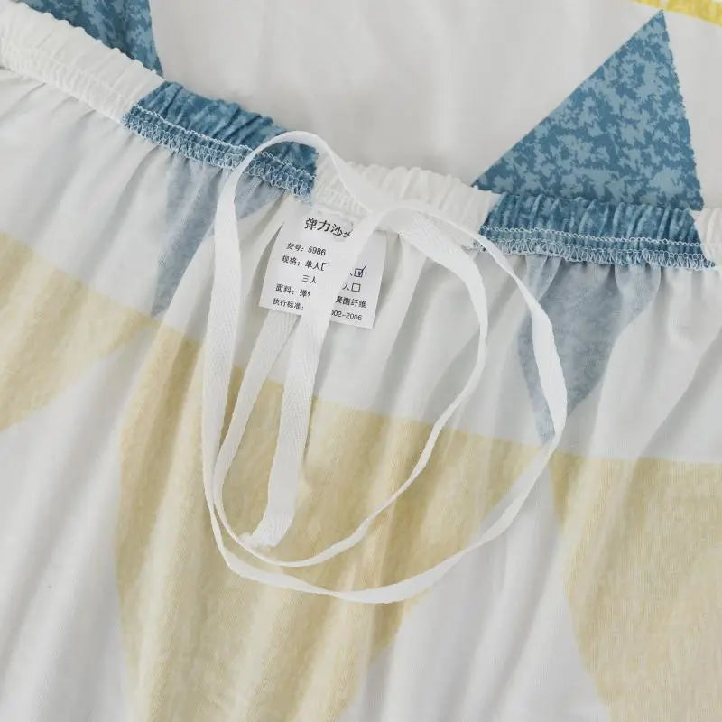 Luxton Home Elastic Stretchable Printed Fully Covered Sofa Slipcover, WAVES - Multicolor