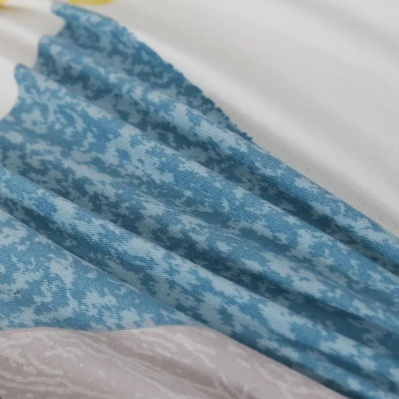 Luxton Home Elastic Stretchable Printed Fully Covered Sofa Slipcover, WAVES - Multicolor