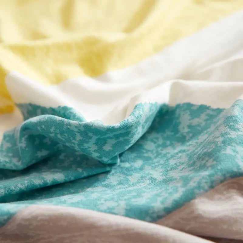 Luxton Home Elastic Stretchable Printed Fully Covered Sofa Slipcover, WAVES - Multicolor