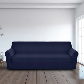 LUXTON HOME Universal Elastic Sofa Cover Stretchable Slipcover for Any Type of Sofa or Couch, Color-Navy Blue.