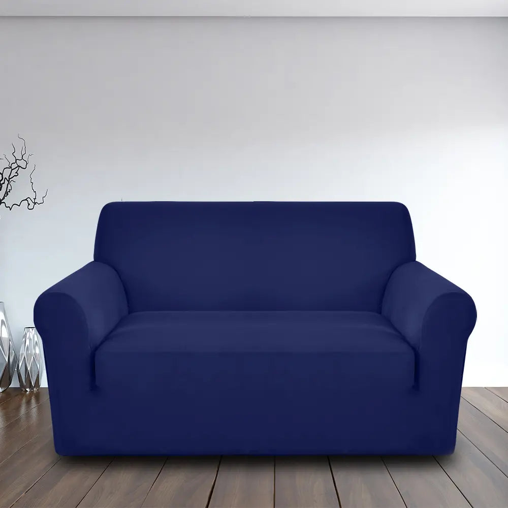 LUXTON HOME Universal Elastic Sofa Cover Stretchable Slipcover for Any Type of Sofa or Couch, Color-Navy Blue.
